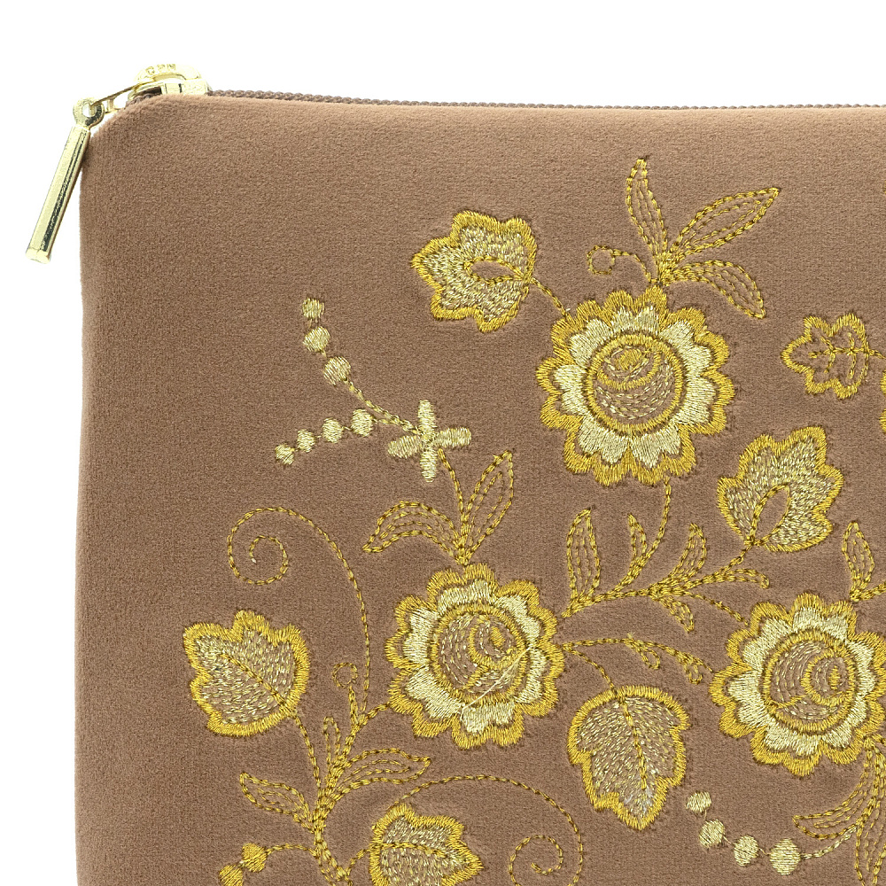 Косметичка «Весеннее настроение». Бежевая с вышивкой - интернет магазин Русь Велика я фото 2
