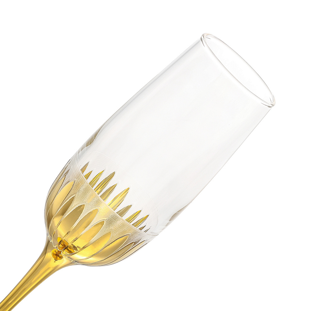 Набор бокалов для шампанского 175 мл «Золотой лотос». 3 предмета - интернет магазин Русь Велика я фото 2