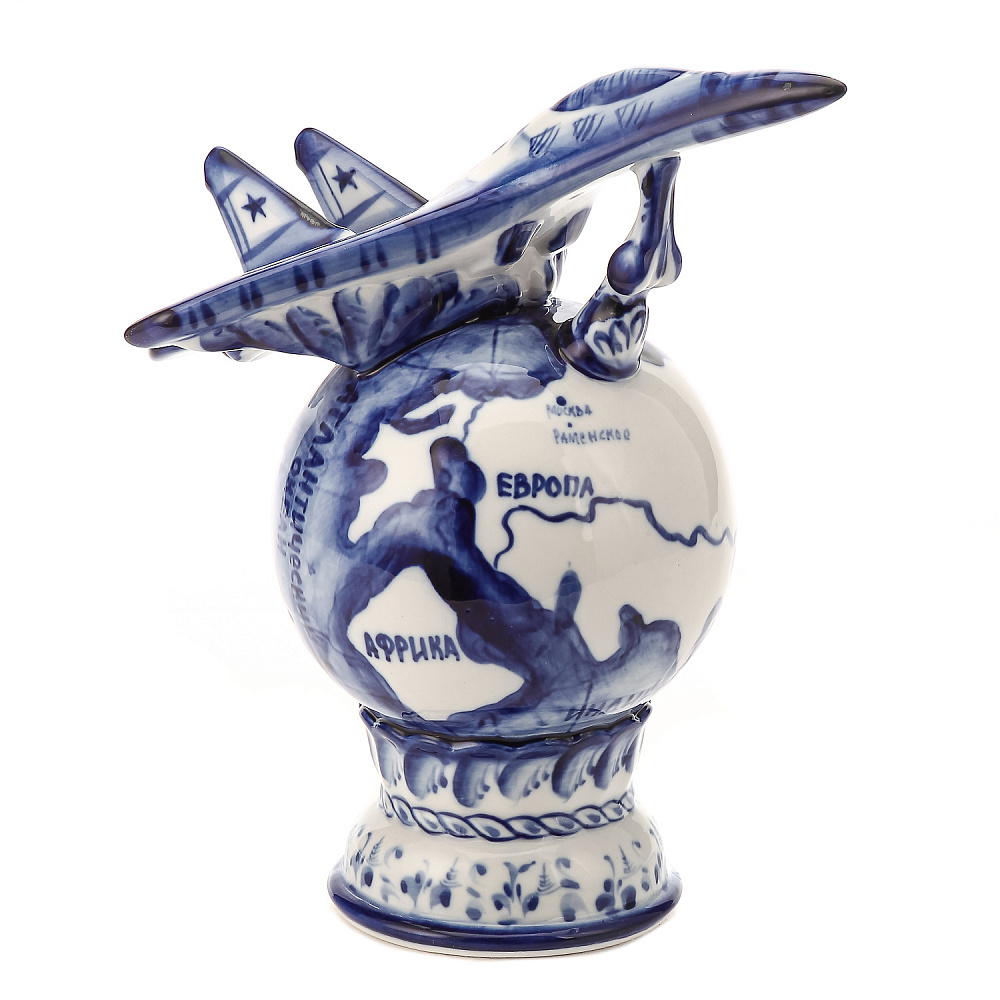 Статуэтка «Самолет». Гжель - интернет магазин Русь Велика я фото 4