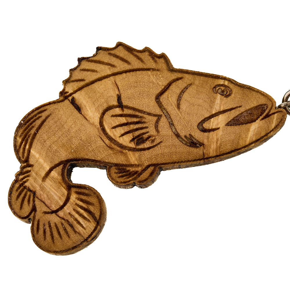 Брелок из карельской березы «Окунь» - интернет магазин Русь Велика я фото 1