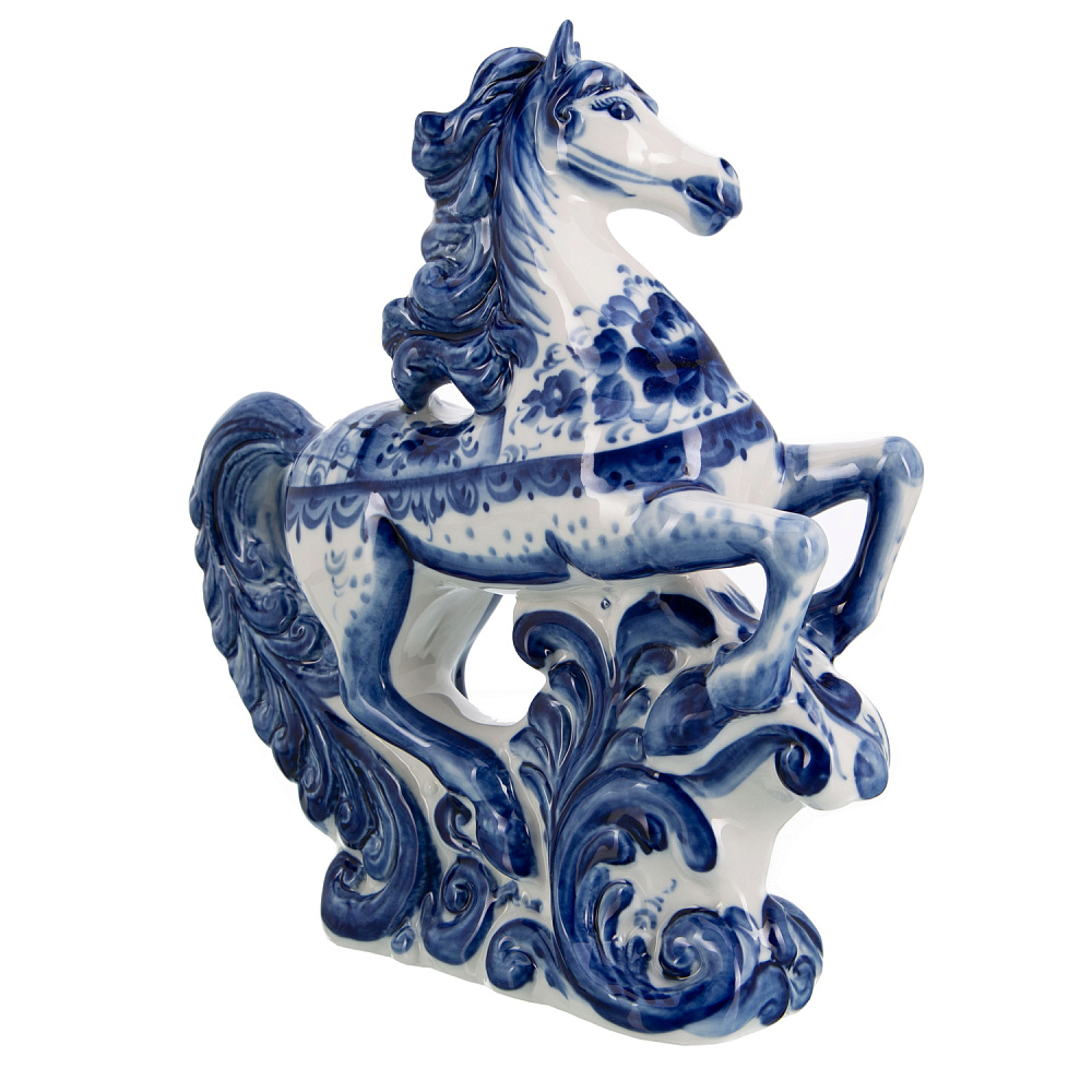 Статуэтка «Лошадь Графиня». Гжель - интернет магазин Русь Велика я фото 1