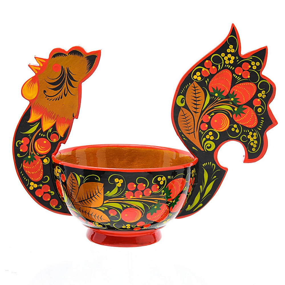 Братина «Петушок». Хохлома - интернет магазин Русь Велика я 