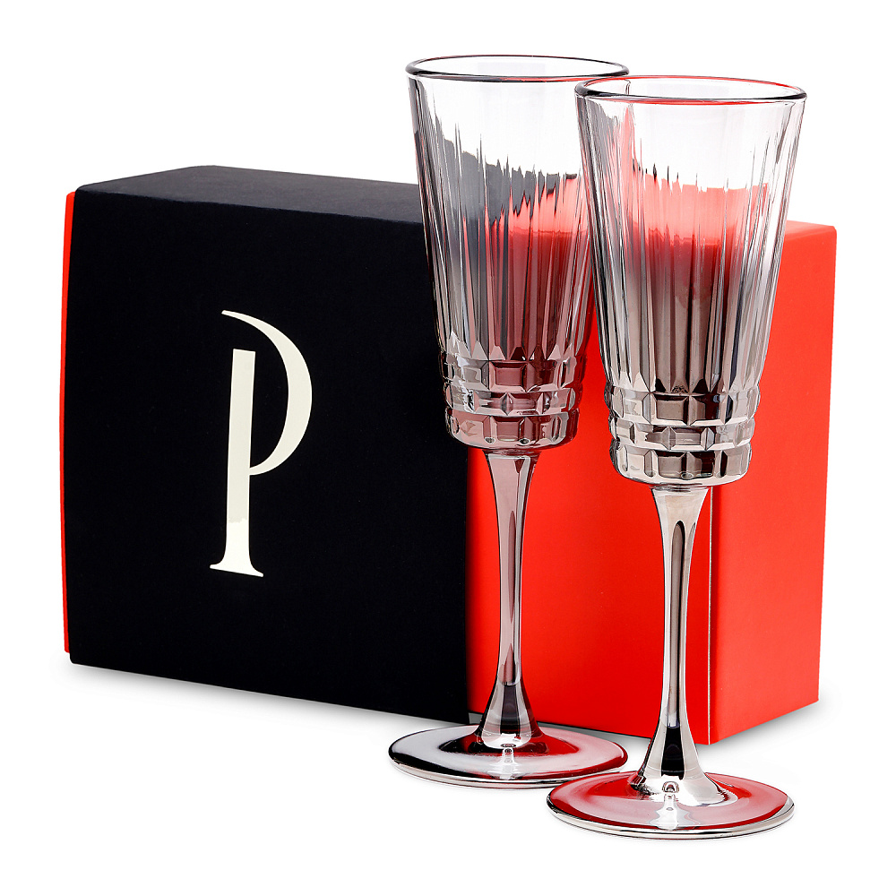 Набор бокалов для шампанского «Графит омбре» 140 мл - интернет магазин Русь Велика я 