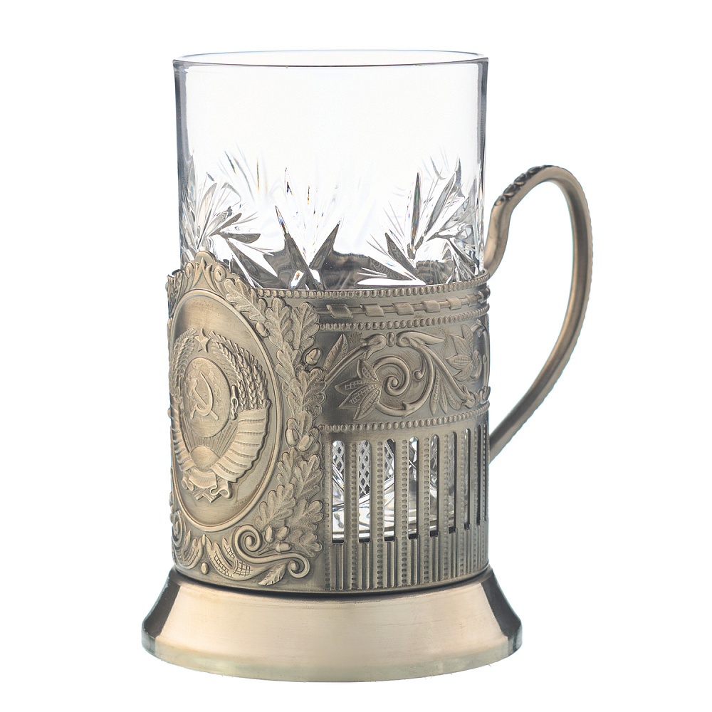 Подстаканник никелированный «Герб СССР» - интернет магазин Русь Велика я фото 2