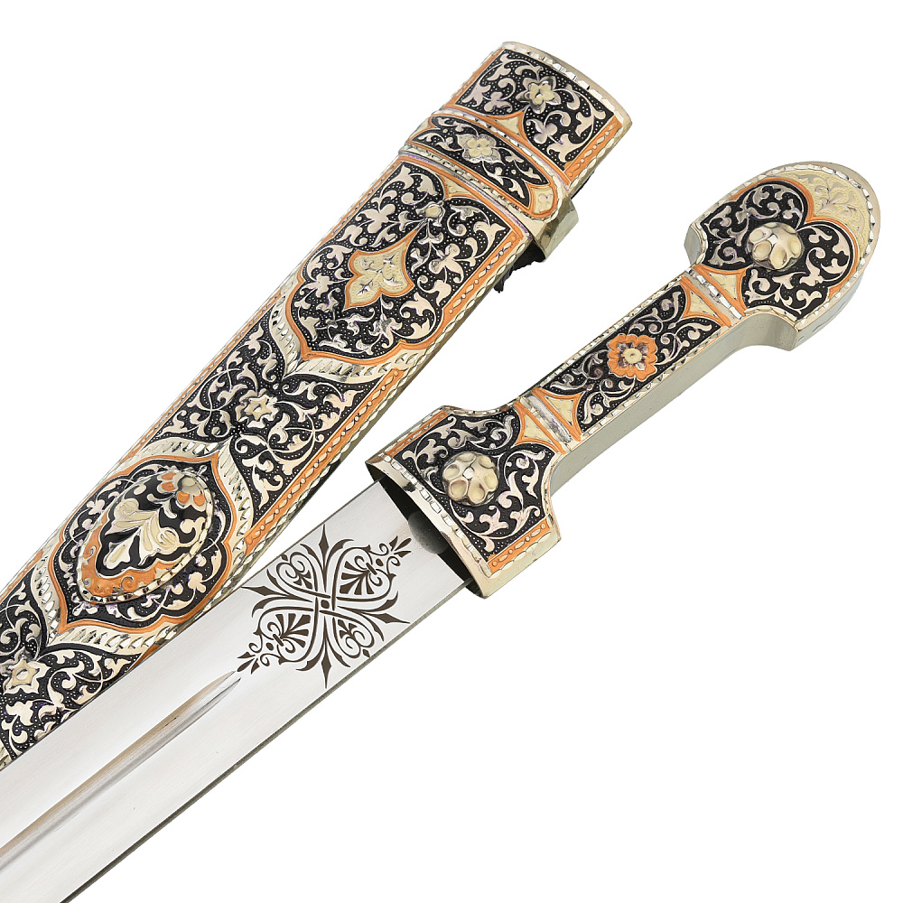 Подарочный набор с кинжалом и рожками для вина «Кубачи» - интернет магазин Русь Велика я фото 3