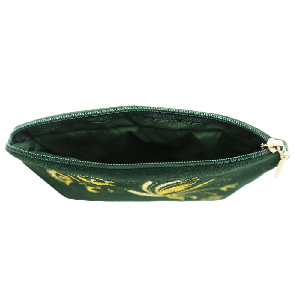 Косметичка «Птица». Темно-зеленая с вышивкой - интернет магазин Русь Велика я фото 3