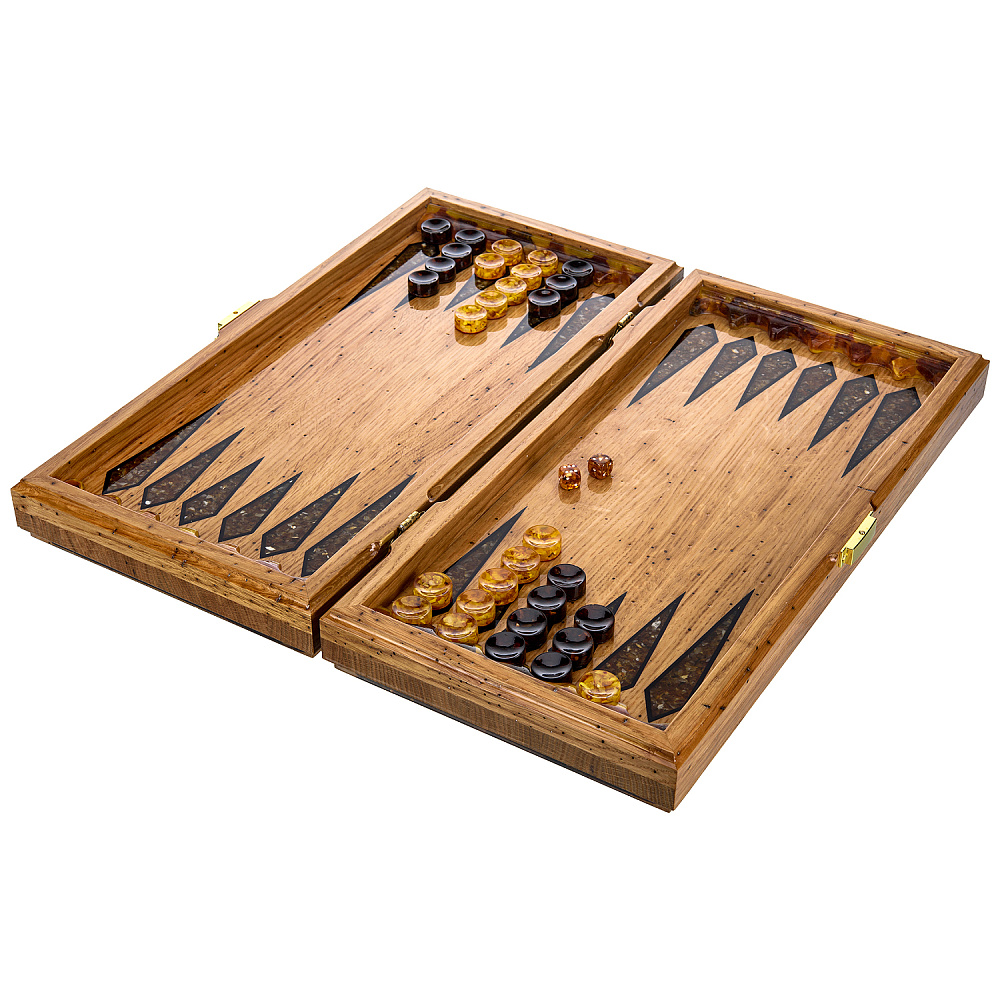 Нарды янтарные «Герб РФ» 46х26 см - интернет магазин Русь Велика я фото 3