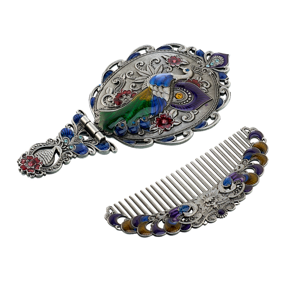 Набор с зеркалом и расческой «Павлин» - интернет магазин Русь Велика я 