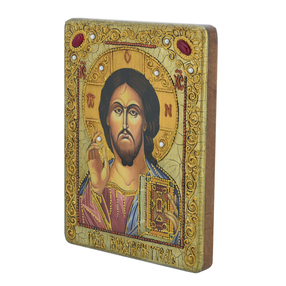 Венчальная пара икон «Божья Матерь Казанская и Вседержитель» 15х20 см - интернет магазин Русь Велика я фото 8