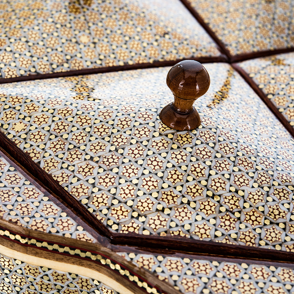 Шкатулка деревянная для украшений «Бутон». Хатам Кари - интернет магазин Русь Велика я фото 4