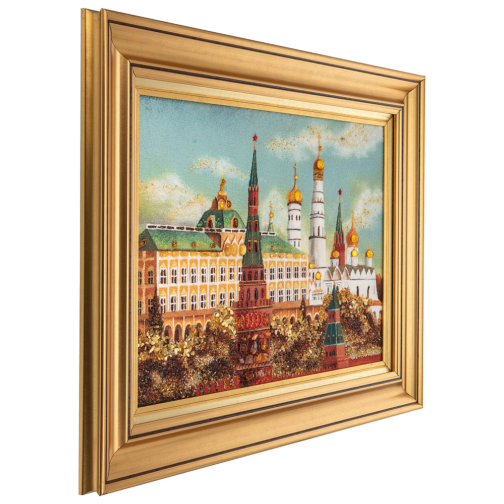 Картина янтарная «Большой Кремлевский дворец» 60х40 см - интернет магазин Русь Велика я фото 3