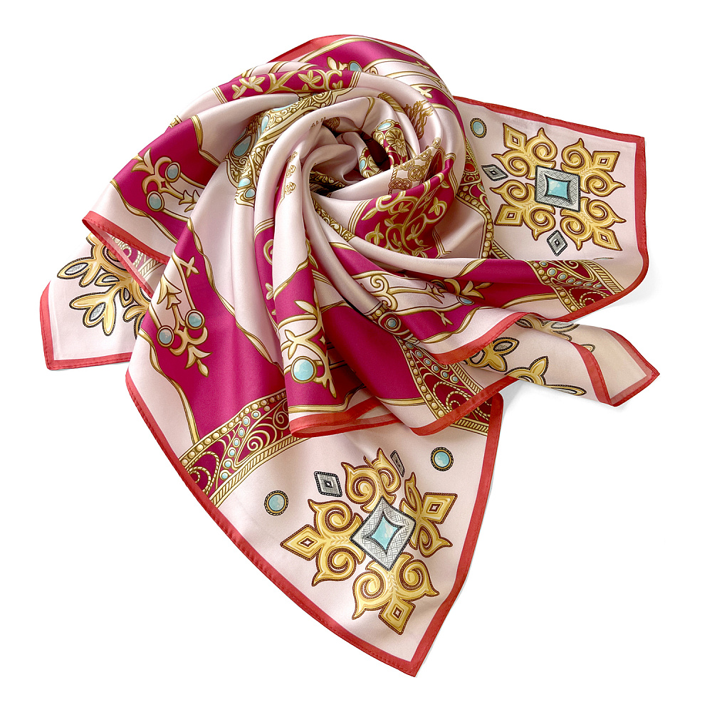 Платок шелковый «Горянка» 90х90 см - интернет магазин Русь Велика я фото 1