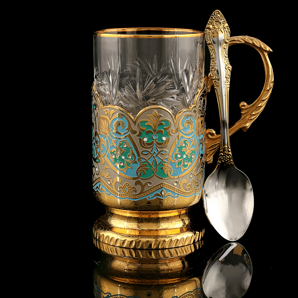 Подстаканник «Орнамент». Златоуст - интернет магазин Русь Велика я фото 1