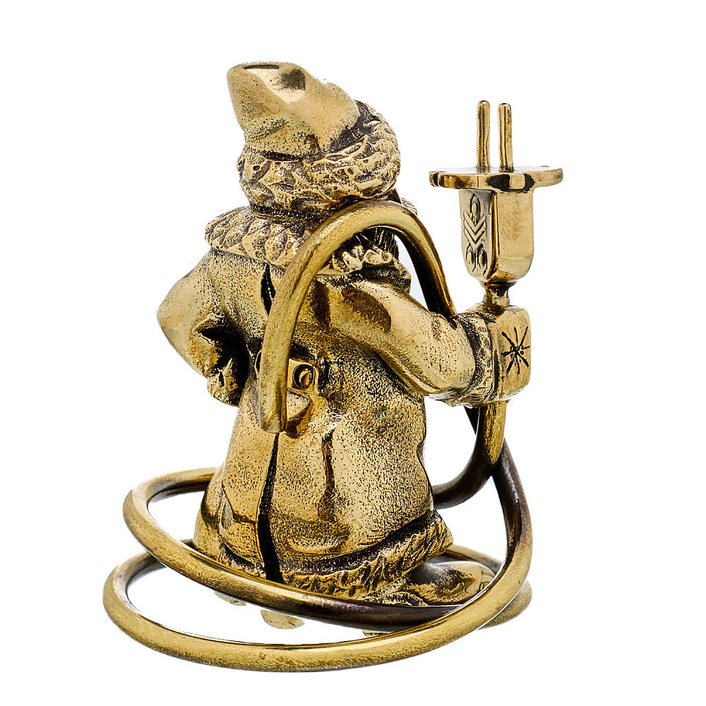 Бронзовая статуэтка «Дед Мороз электрик» - интернет магазин Русь Велика я фото 2