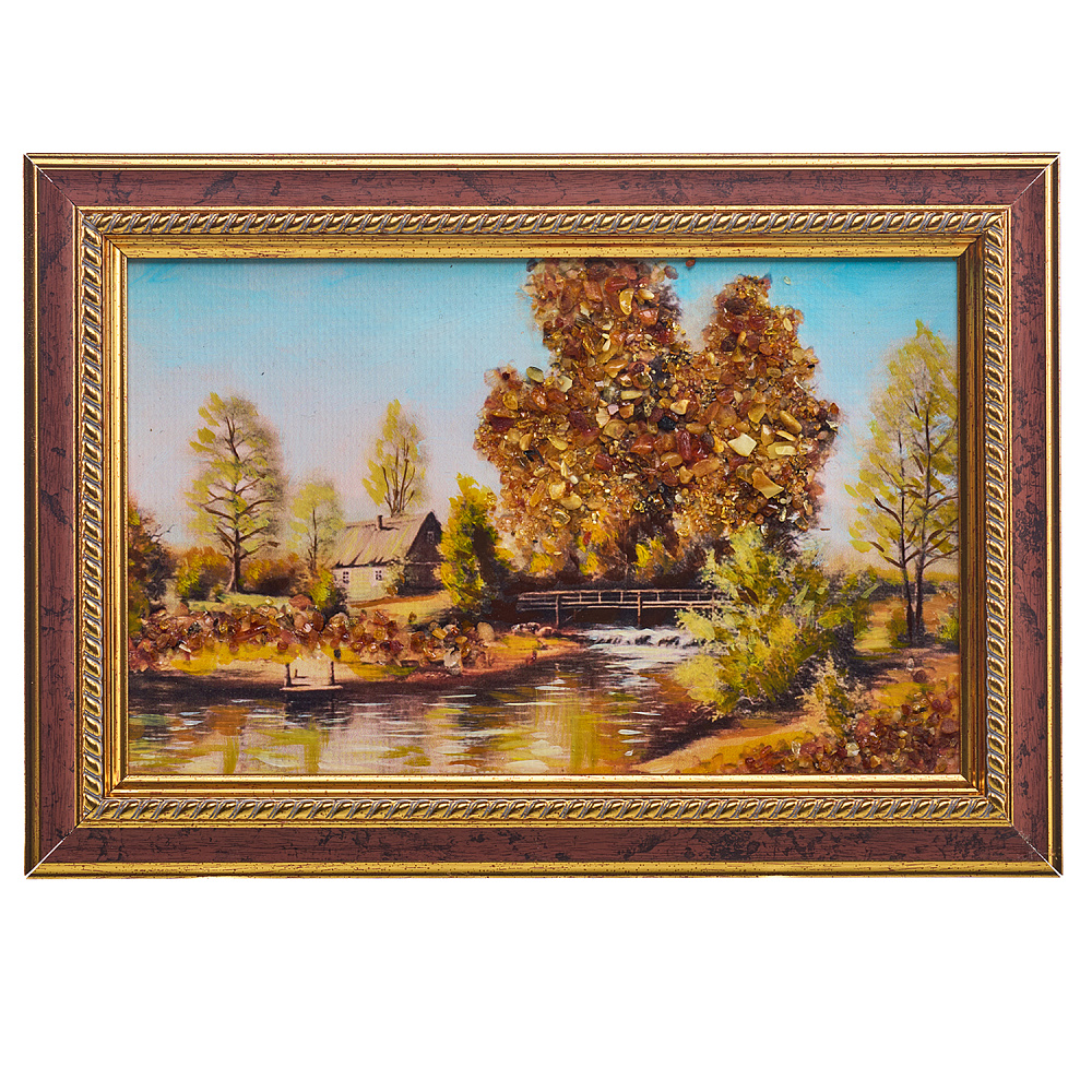 Картина янтарная «Природа» 15х24 см - интернет магазин Русь Велика я 