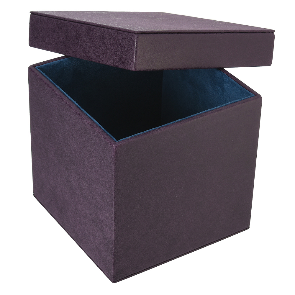 Подарочная упаковка из экокожи фиолетовая 16х16х16 см - интернет магазин Русь Велика я фото 1