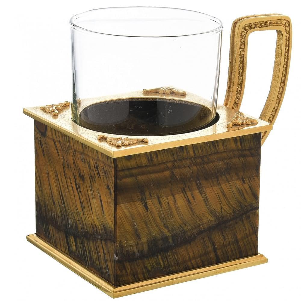 Подстаканник «Геометрия». Тигровый глаз - интернет магазин Русь Велика я 