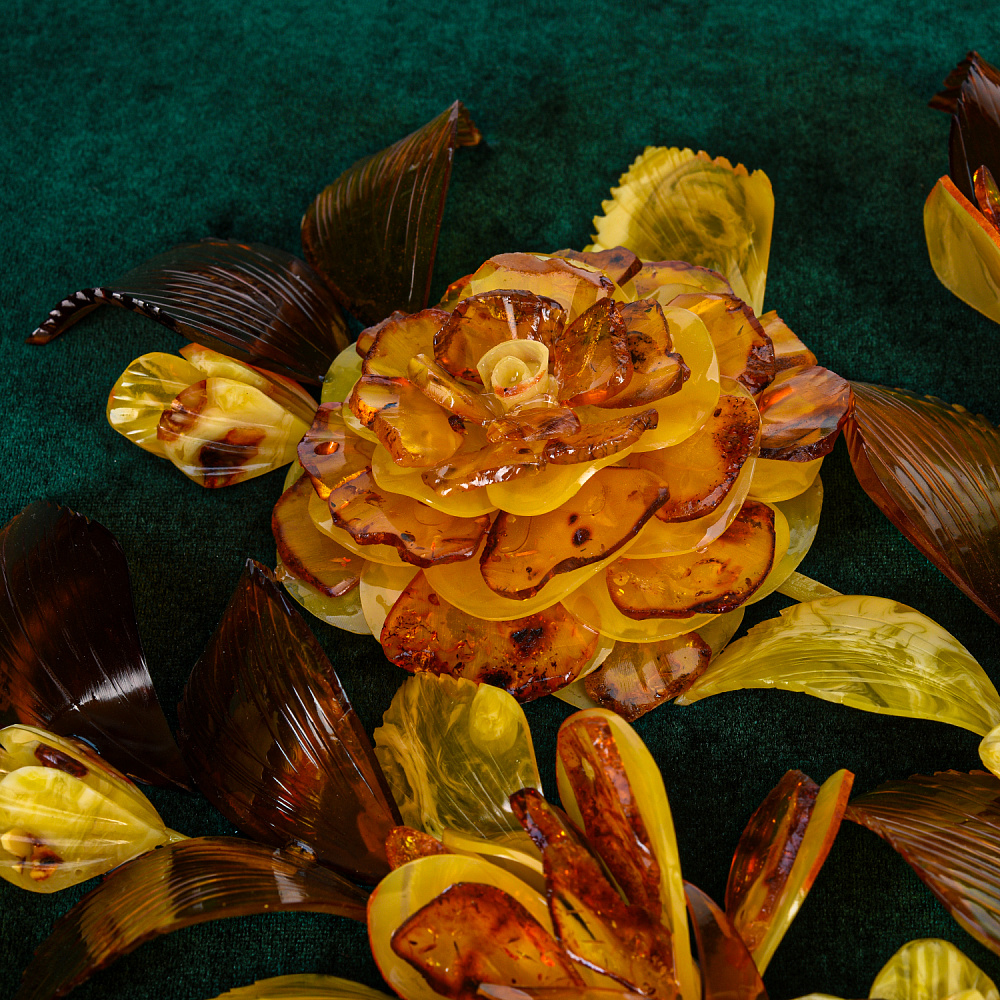 Картина янтарная «Цветы» 55х70 см - интернет магазин Русь Велика я фото 5