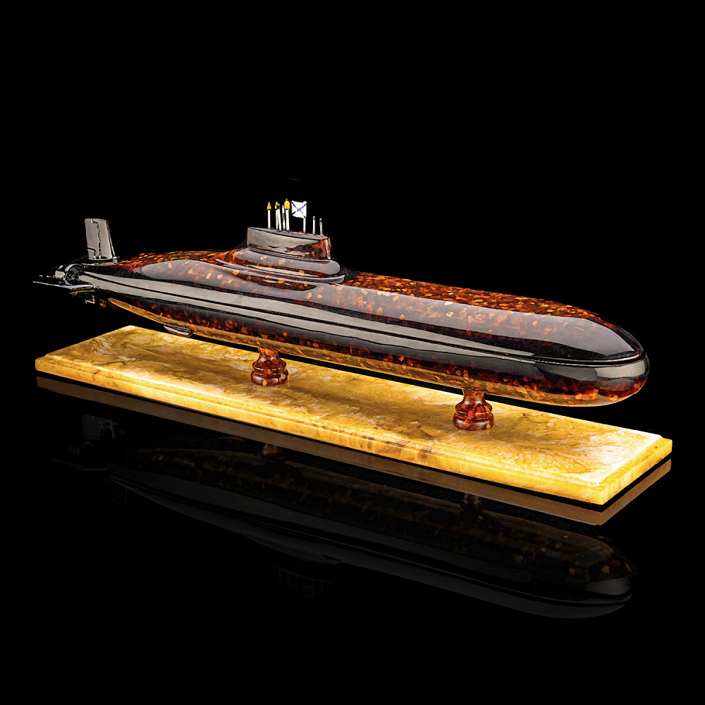 Бар из янтаря «Макет подводной лодки» - интернет магазин Русь Велика я 