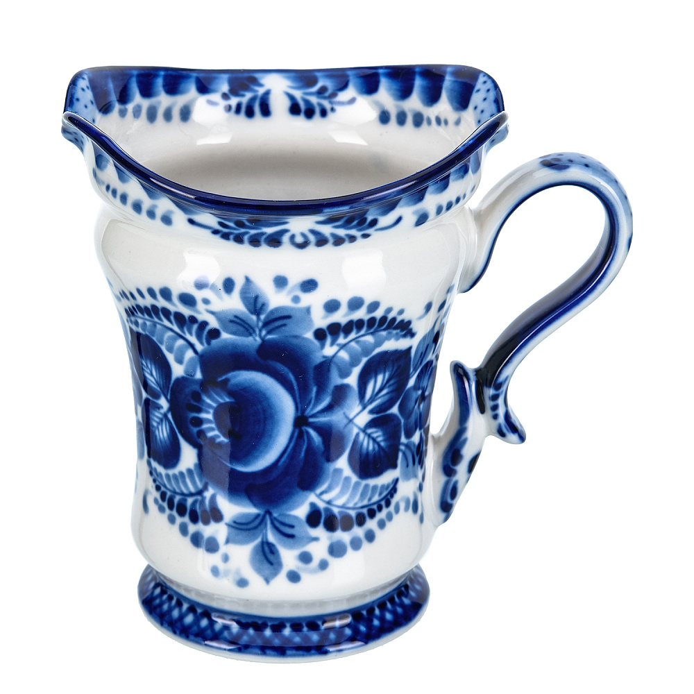 Чайный бокал «Мужской». Гжель - интернет магазин Русь Велика я 