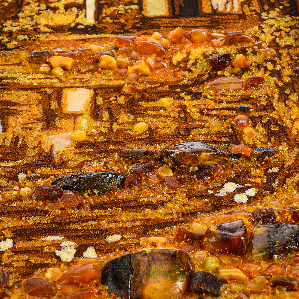 Картина янтарная «Утро в деревне» 60х40 см - интернет магазин Русь Велика я фото 3