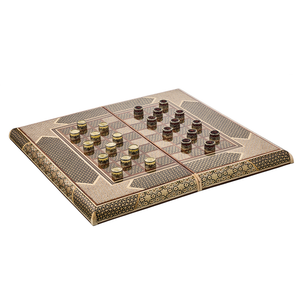 Нарды-шашки с янтарными фишками «Персидские» 49х25 см - интернет магазин Русь Велика я фото 1