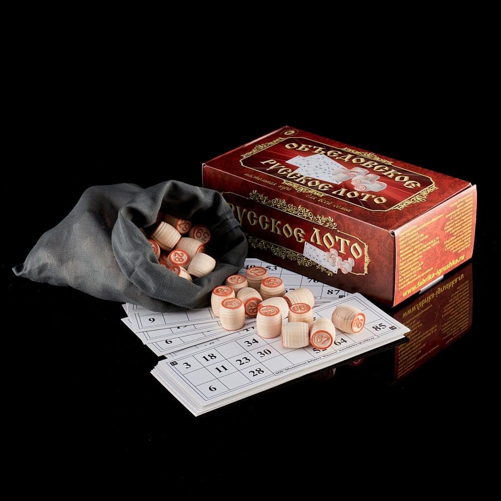 Настольная игра «Русское лото» в картонной упаковке - интернет магазин Русь Велика я 