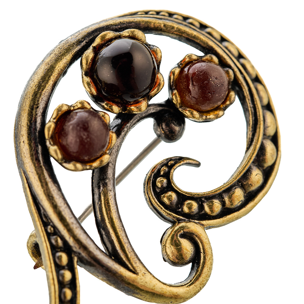 Брошь с янтарем «Ландыш» - интернет магазин Русь Велика я фото 2