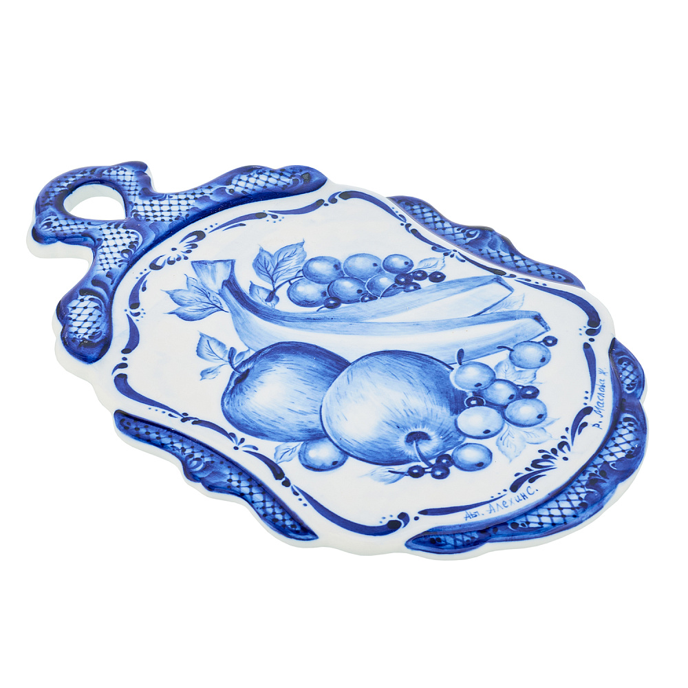 Доска разделочная «Натюрморт». Гжель - интернет магазин Русь Велика я фото 1