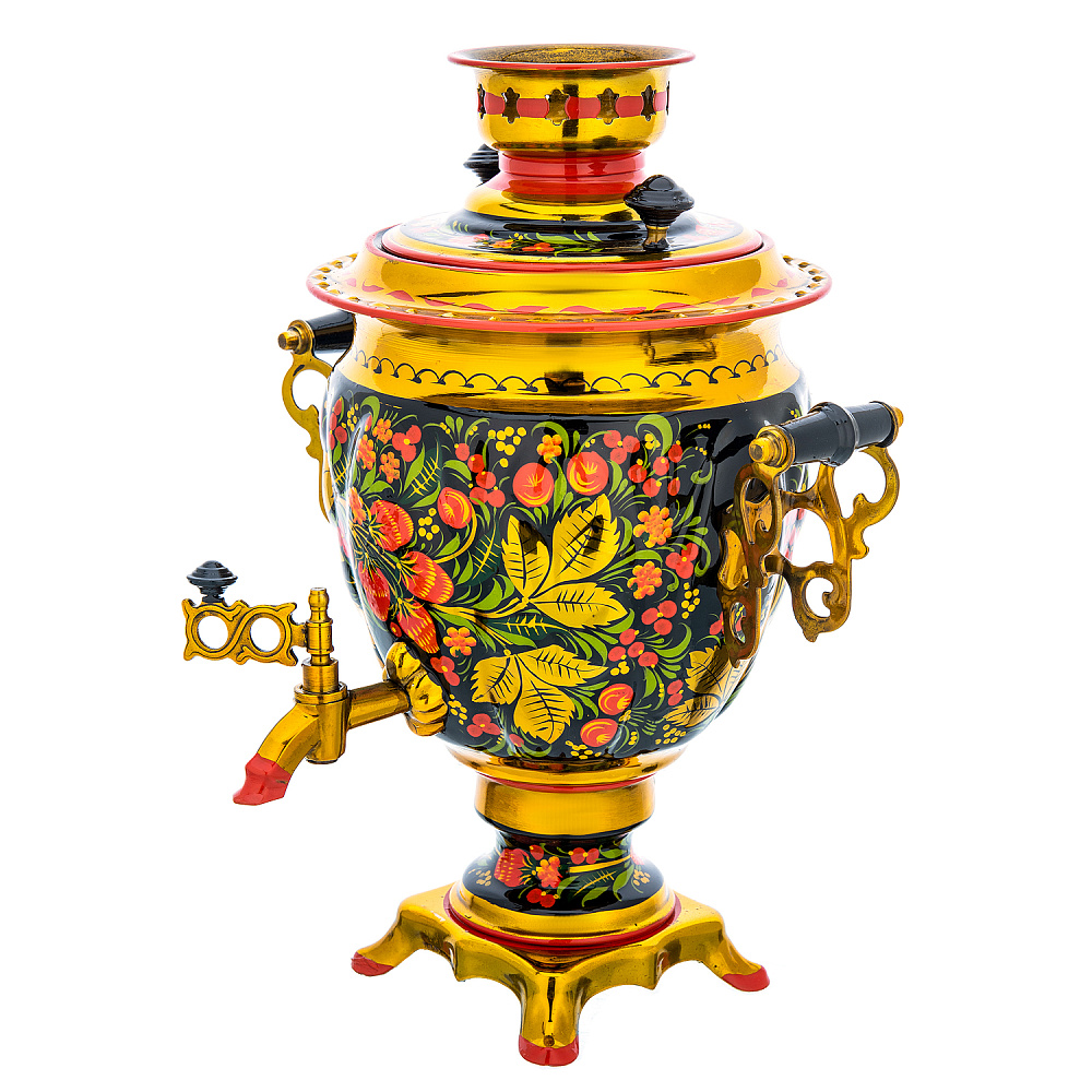 Самовар электрический 3 л с сервизом «Клубника». Хохлома - интернет магазин Русь Велика я фото 4