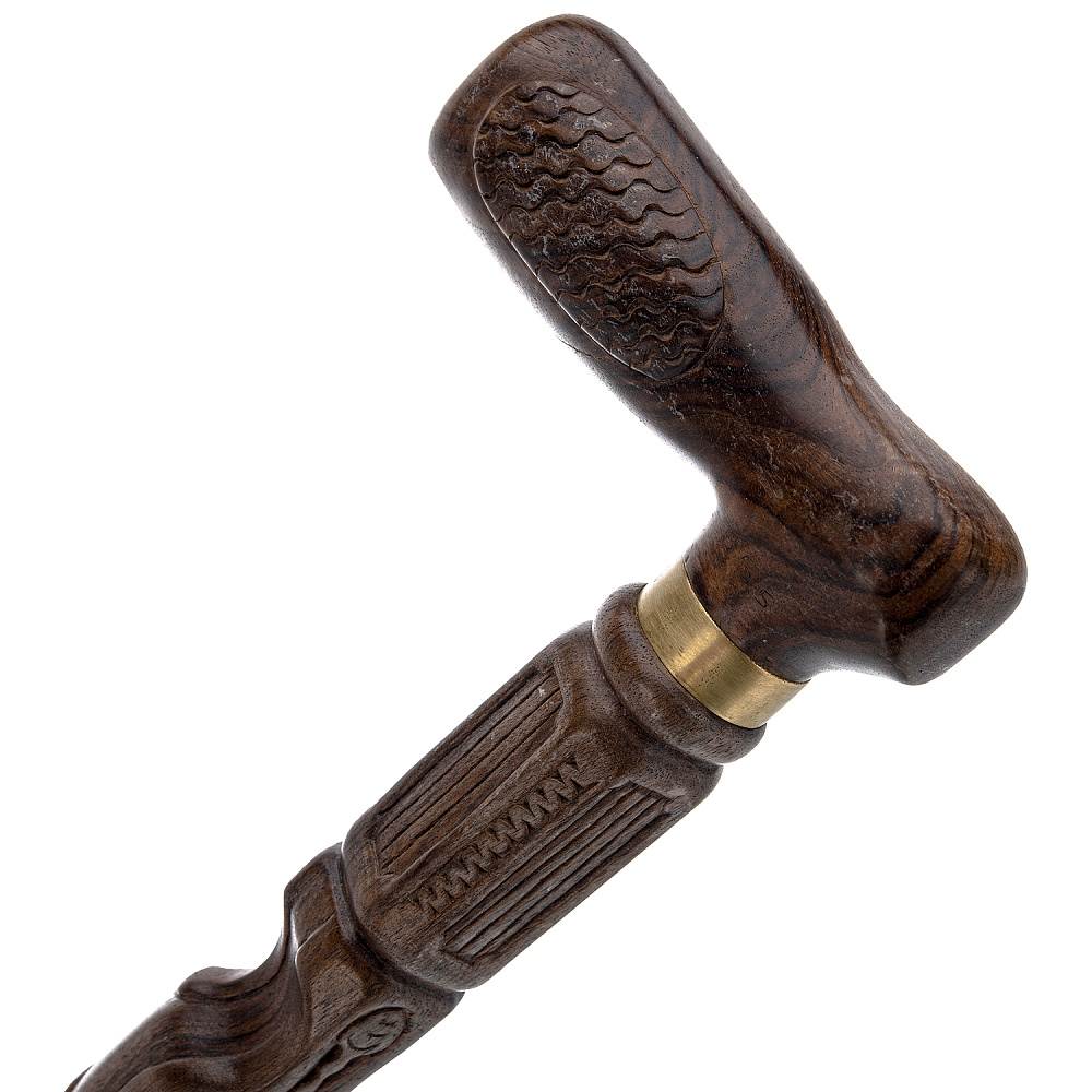 Трость деревянная с резной рукоятью - интернет магазин Русь Велика я фото 1