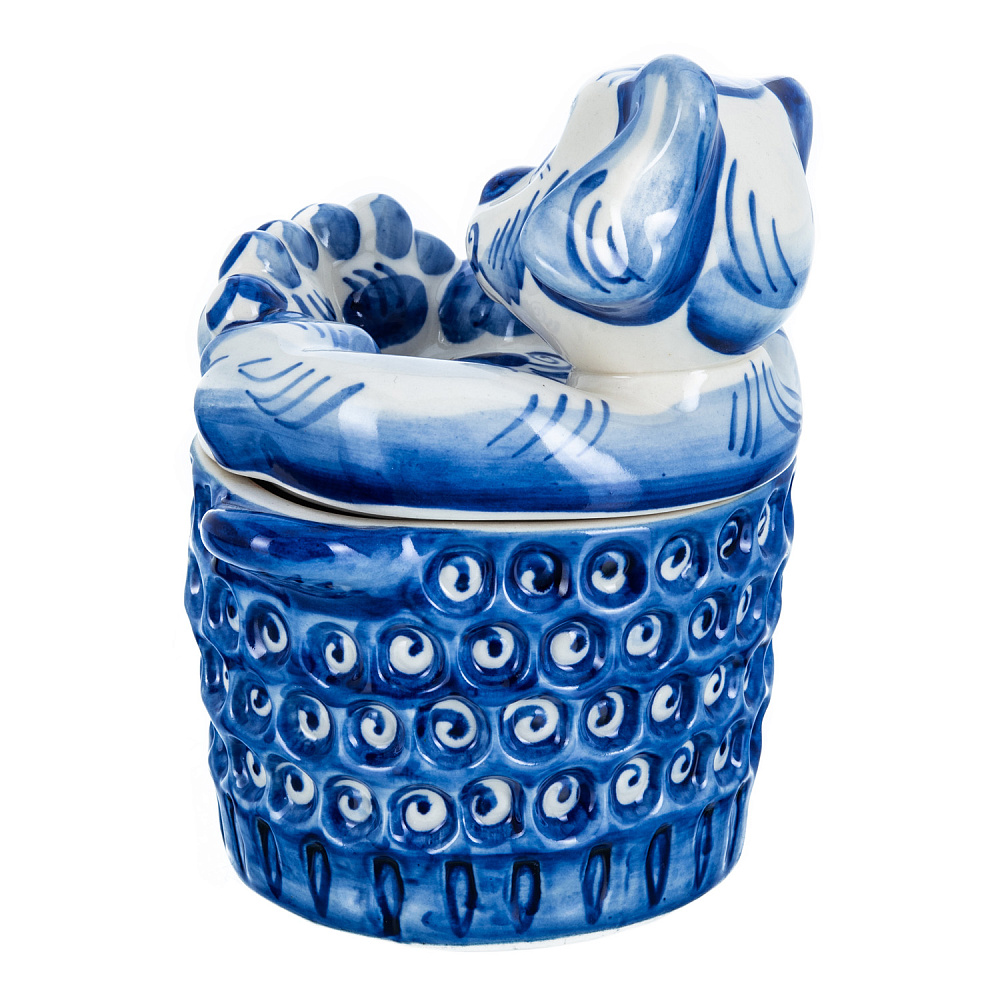 Сахарница «Собака». Гжель - интернет магазин Русь Велика я фото 3