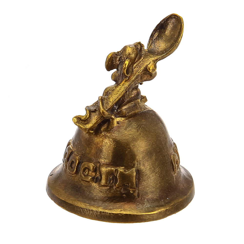 Бронзовый колокольчик «Мышь с ложкой» - интернет магазин Русь Велика я фото 1