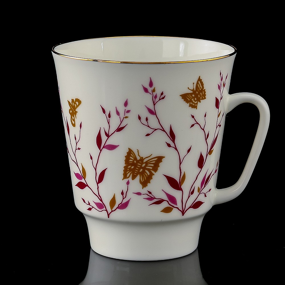 Кофейная пара 165 мл «Розовые веточки». Форма Майская. ИФЗ - интернет магазин Русь Велика я фото 3