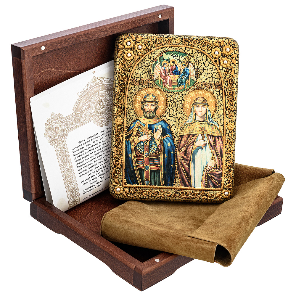Икона «Петр и Феврония» 15х20 см - интернет магазин Русь Велика я фото 1