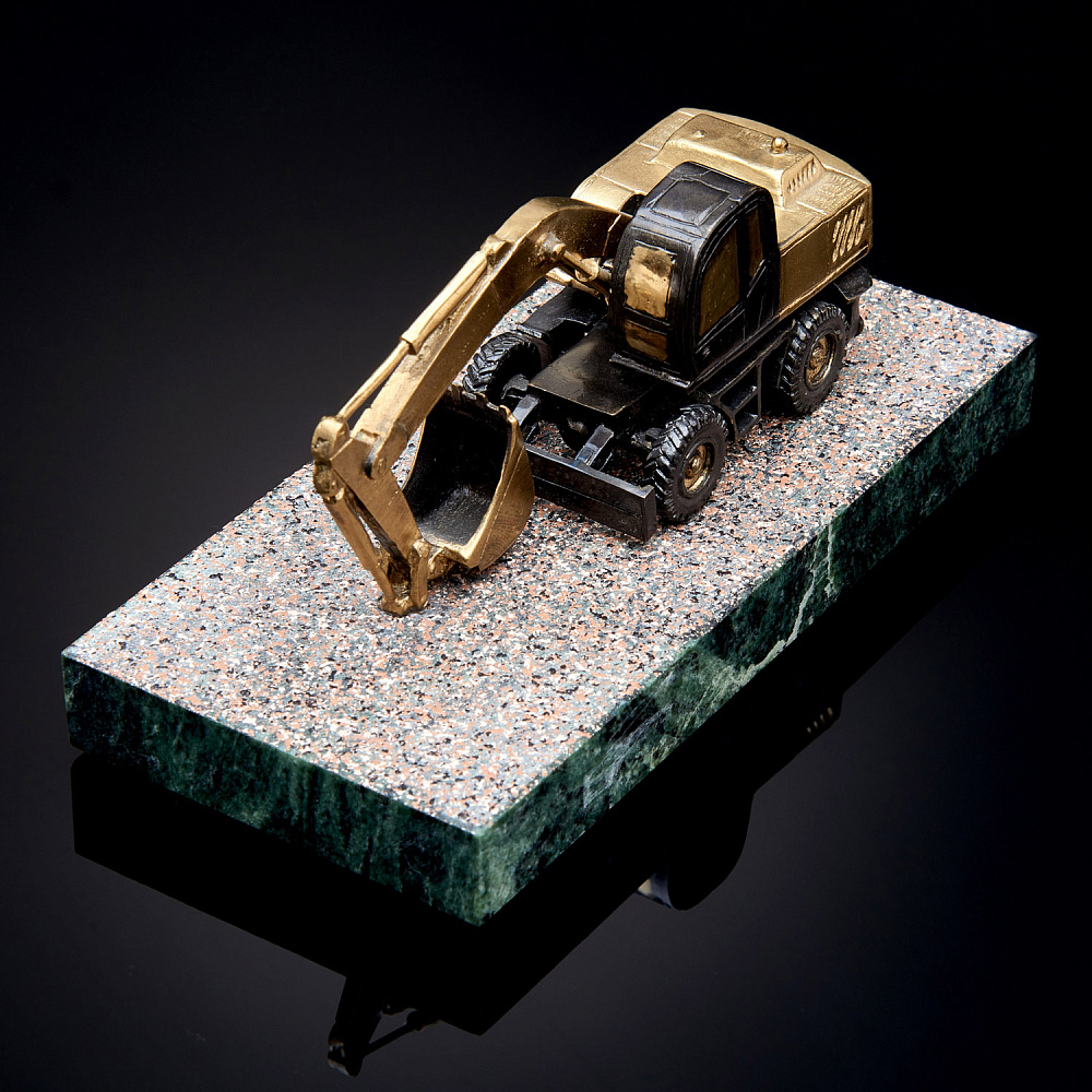 Бронзовая статуэтка техники «Экскаватор» - интернет магазин Русь Велика я фото 1