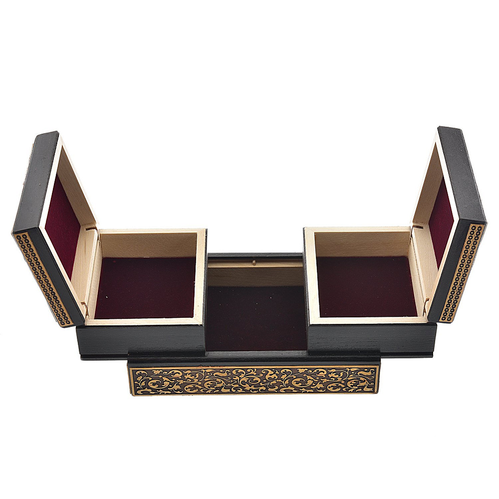 Шкатулка раздвижная из бересты с малахитом - интернет магазин Русь Велика я фото 2