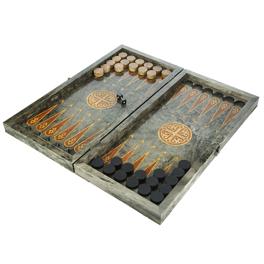 Нарды из карельской березы «Герб РФ» 42х21 см - интернет магазин Русь Велика я фото 3