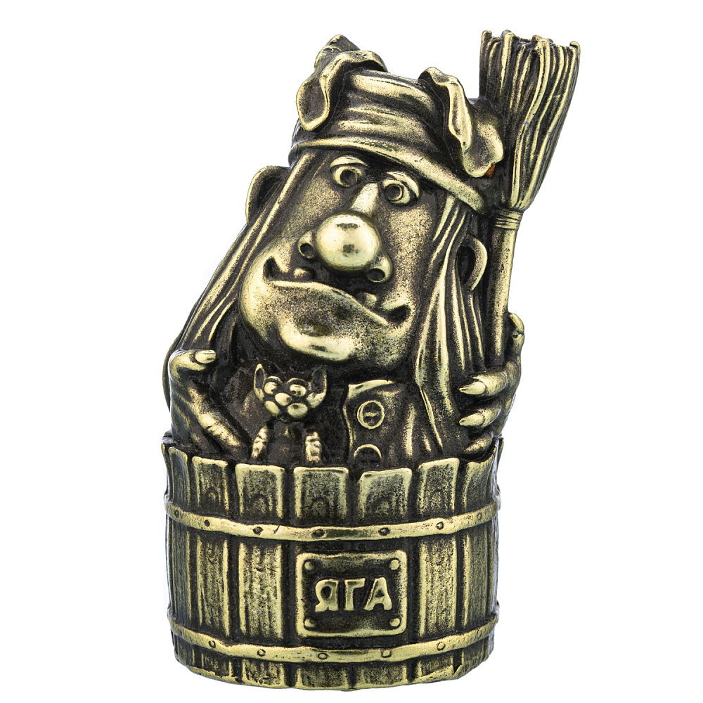 Бронзовый колокольчик «Баба-Яга» - интернет магазин Русь Велика я 