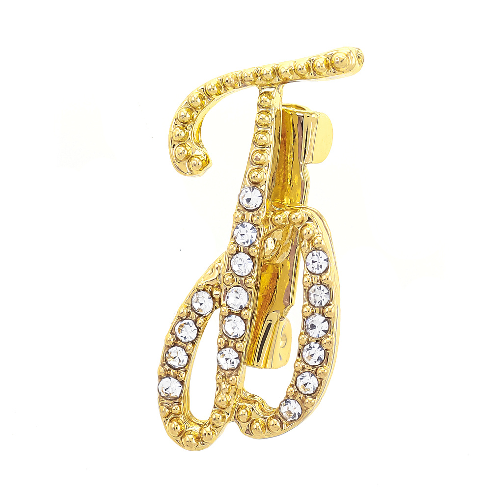 Брошь со стразами «Буква Б» - интернет магазин Русь Велика я 