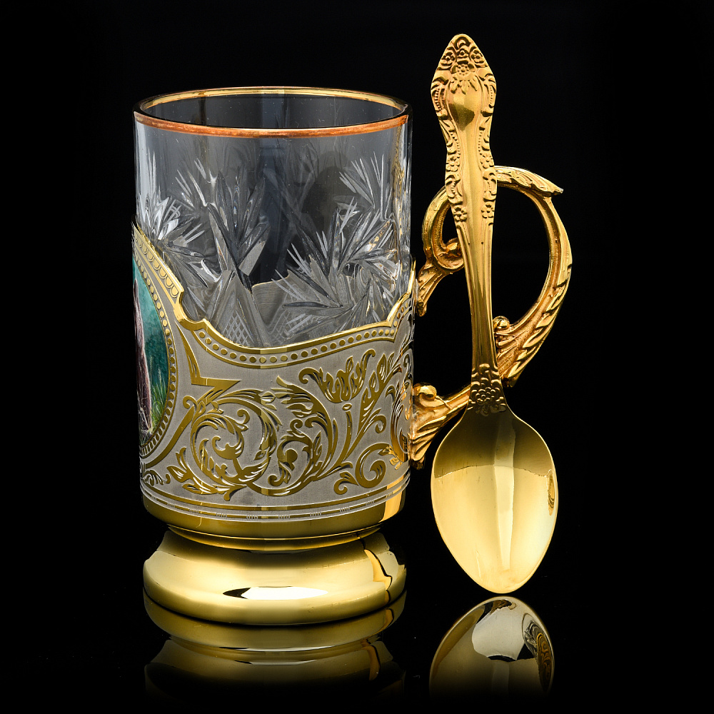 Подстаканник «Медведь». Златоуст - интернет магазин Русь Велика я фото 1