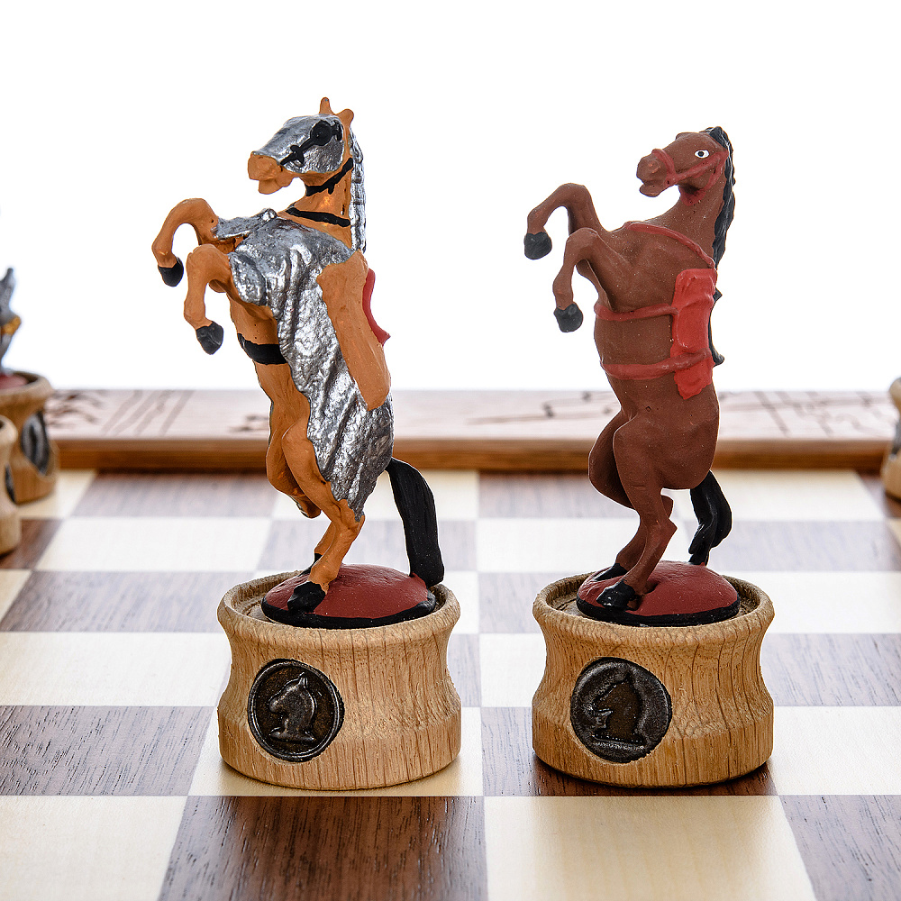 Шахматы деревянные с металлическими фигурами «Ледовое побоище» 47х47 см - интернет магазин Русь Велика я фото 8