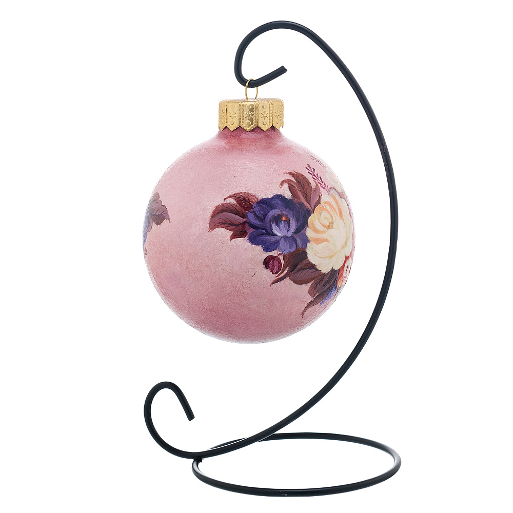 Елочный шар с ручной росписью «Жостово Цветы» - интернет магазин Русь Велика я фото 1