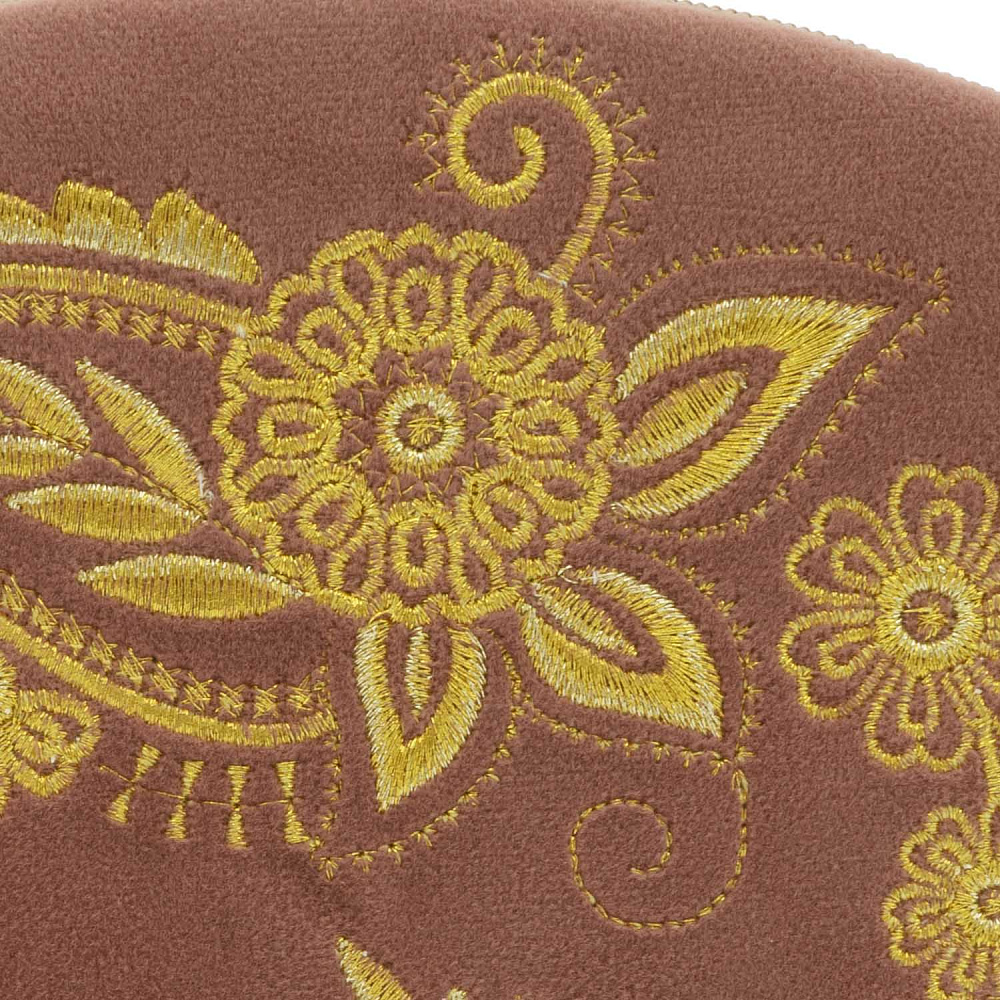 Косметичка «Нинель». Темно-розовая с вышивкой - интернет магазин Русь Велика я фото 2