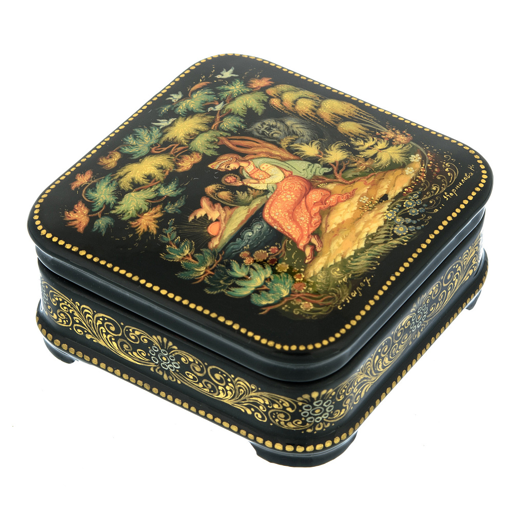 Шкатулка с художественной росписью «Аленький цветочек» - интернет магазин Русь Велика я фото 1