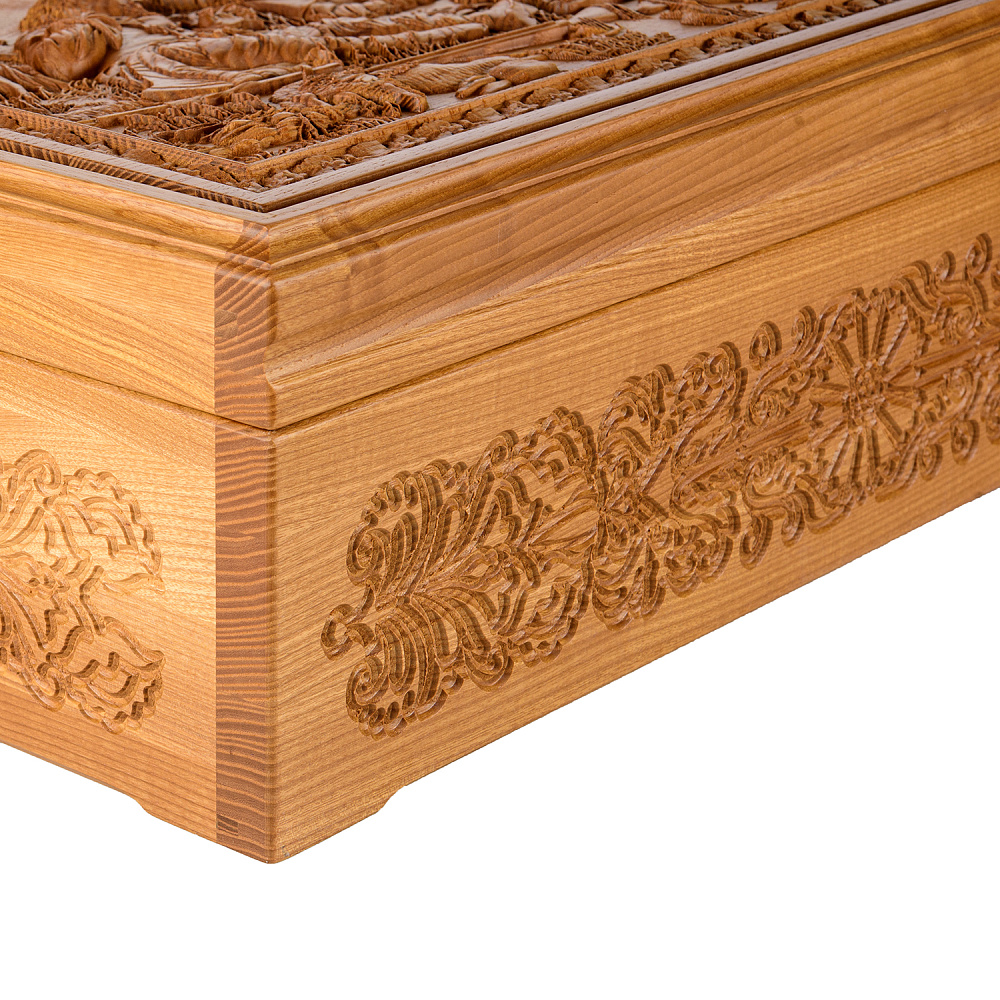 Русское лото в резной шкатулке из ясеня «Охотники на привале» - интернет магазин Русь Велика я фото 8