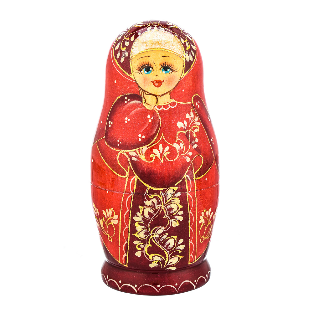 Матрешка «Цветы» 5 мест - интернет магазин Русь Велика я фото 1