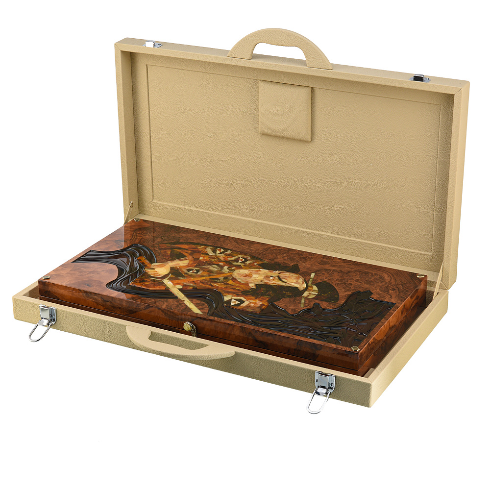 Нарды янтарные «Самурай» 60х32,5 см - интернет магазин Русь Велика я фото 1