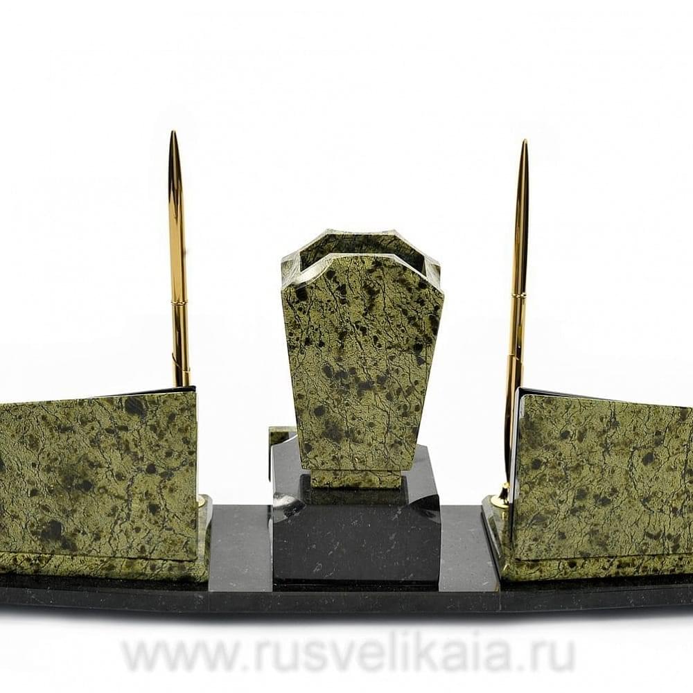 Настольный набор из змеевика с гербом РФ - интернет магазин Русь Велика я фото 3