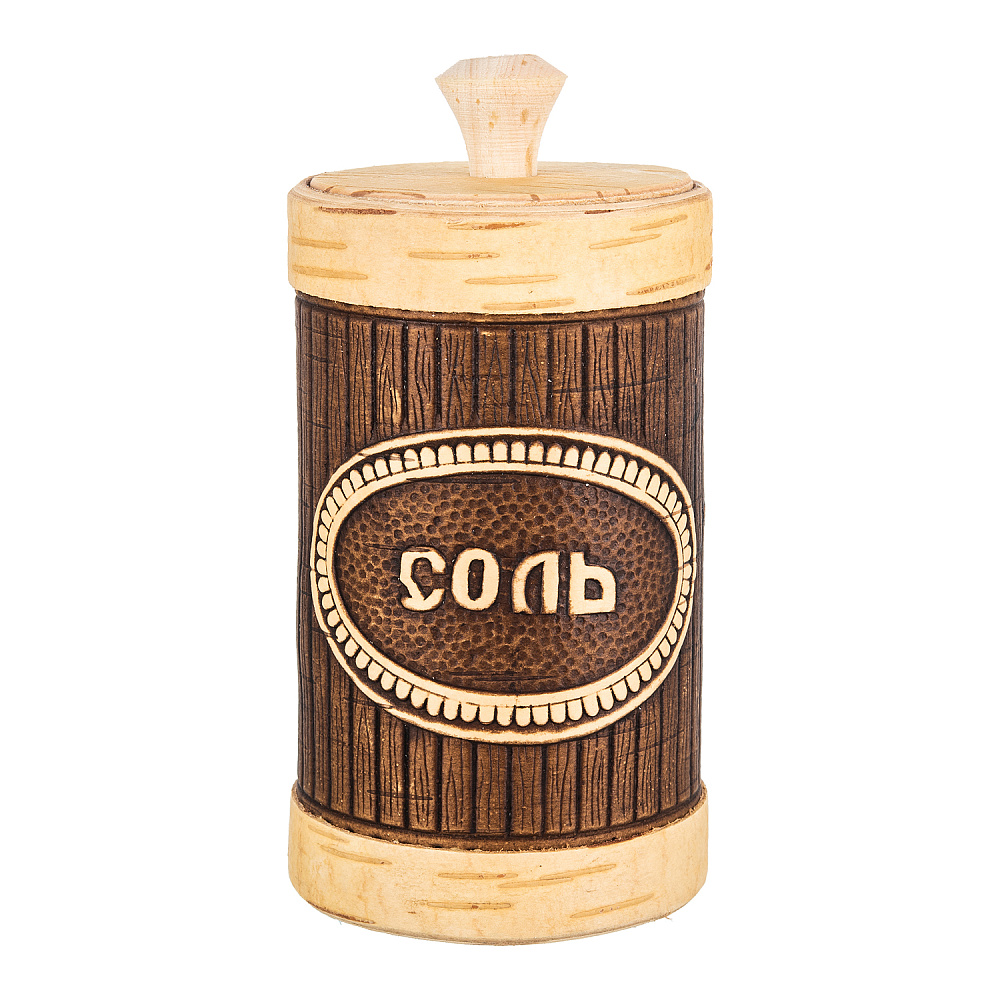 Туес из бересты «Соль» - интернет магазин Русь Велика я 